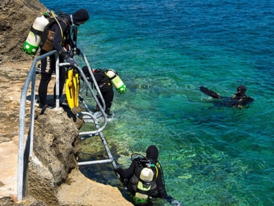 Calypso Divers Marsalforn Einstieg